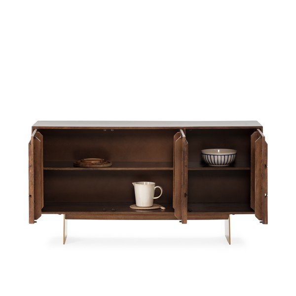 Pruun mangopuidust kummut 145x76x40 cm Trisha - MOME-image-4