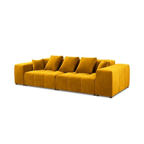 Kollane sametne diivan 320 cm Rome Velvet - Cosmopolitan Design-image-2