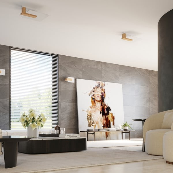 Laevalgusti naturaalset värvi klaasist lambivarjundiga 40x47,5 cm Parola - Sollux-image-3