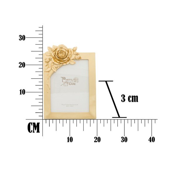 Žlutý fotorámeček v pryskyřicovém rámu Mauro Ferretti Glam Rose, 15 x 20 cm-image-3