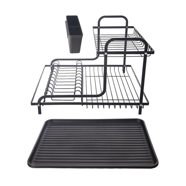 Must metallist kahetasandiline tilkumisalus 42,5x32 cm Radka - Orion-image-4