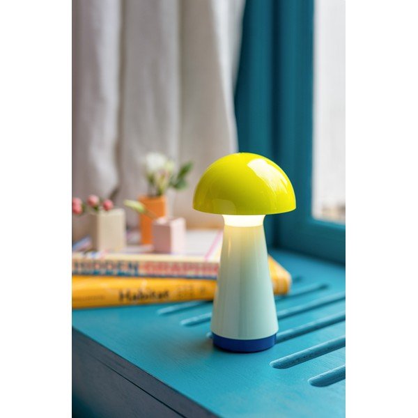 Kollane-helesinine LED dimmerdatav laualamp (kõrgus 18 cm) Bobbi - Remember-image-1