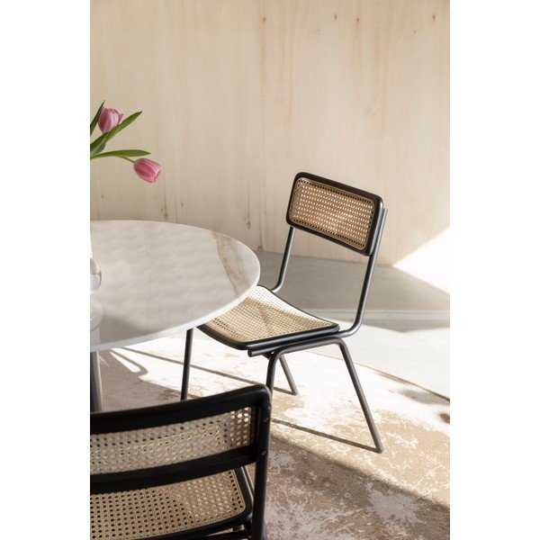 Mustad rotangist söögitoolid 2-st komplektis Jort - Zuiver-image-1