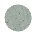 Heleroheline pestav käsitsi kootud puuvillane laste vaip ø140 cm Round Dot Blue Sage - Lorena Canals