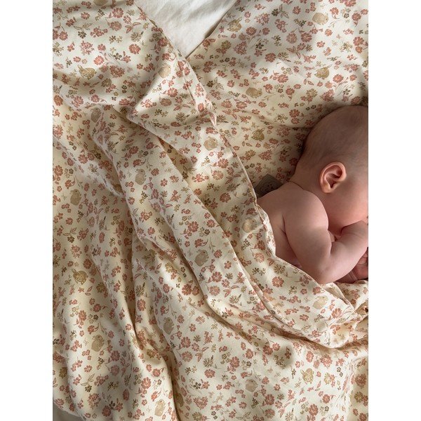 Beež orgaanilisest puuvillast beebide voodipesu 70x100 cm Augusta - Cam Cam Copenhagen-image-1