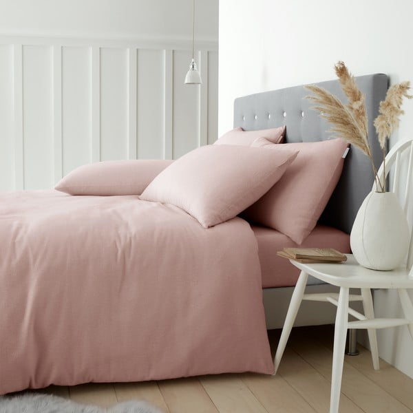 Roosa puuvillane voodipesu üheinimesevoodile 135x200 cm - Catherine Lansfield