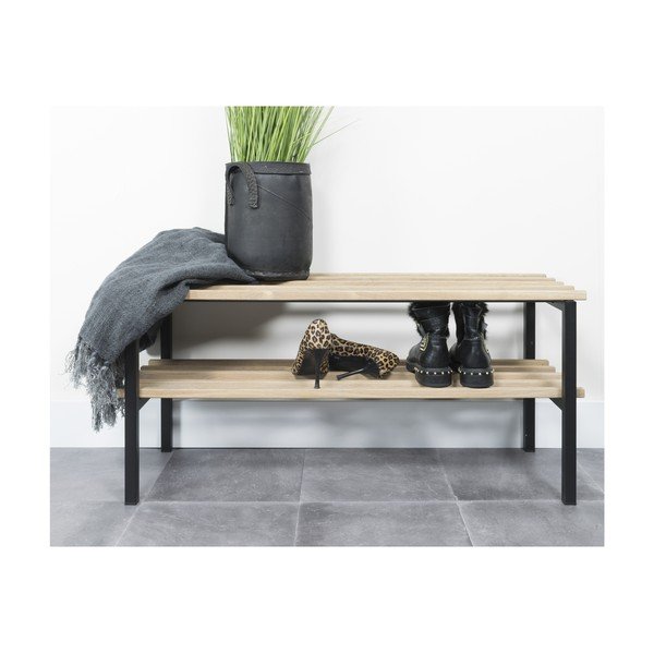 Must-puiduvärvi metallist jalatsiriiul Rizzoli - Spinder Design-image-3