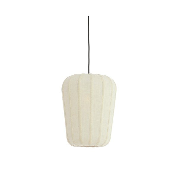 Valge ripplamp tekstiilist varjuga, ø 10 cm Bibury - Light & Living