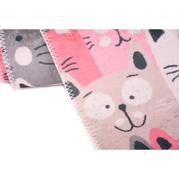 Roosa laste vaip 120x180 cm Silly Cats - Vitaus-image-2