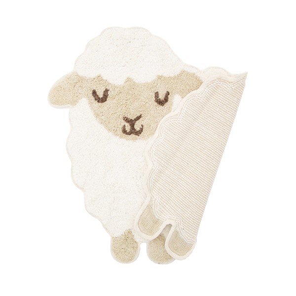 Valge laste puuvillane vaip , 56 x 60 cm Baa Baa Lamb - Sass & Belle-image-2