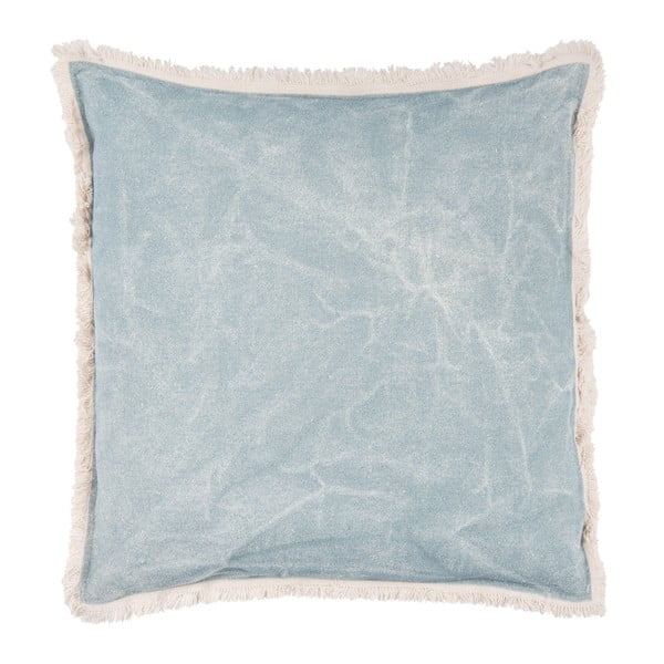 Světle modrý polštář Clayre & Eef Velvet, 45 x 45 cm