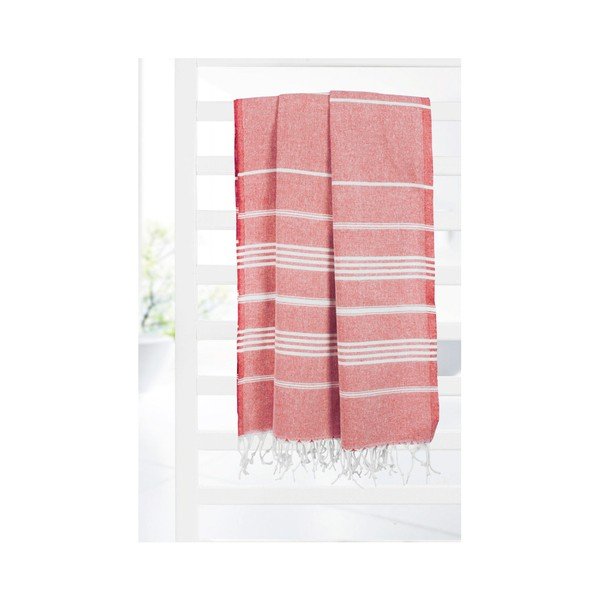 Červená osuška s příměsí bavlny Kate Louise Cotton Collection Classic Red, 100 x 180 cm-image-4