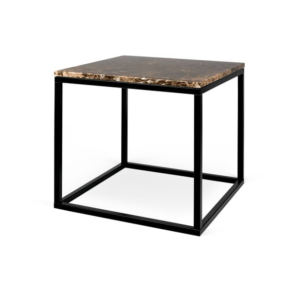 Hnědý mramorový konferenční stolek TemaHome Prairie, 50 x 47 cm