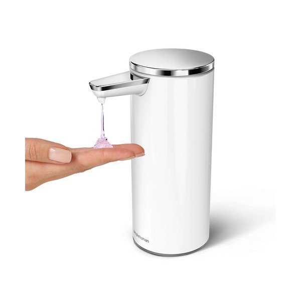 Valge automaatne terasest seebidosaator 266 ml - simplehuman-image-1