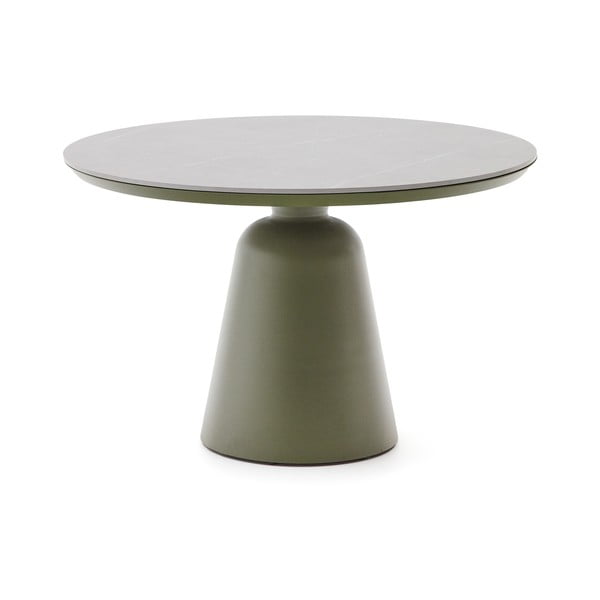 Ümmargune aia söögilaud keraamilise pealispinnaga ø 120 cm Tudons - Kave Home