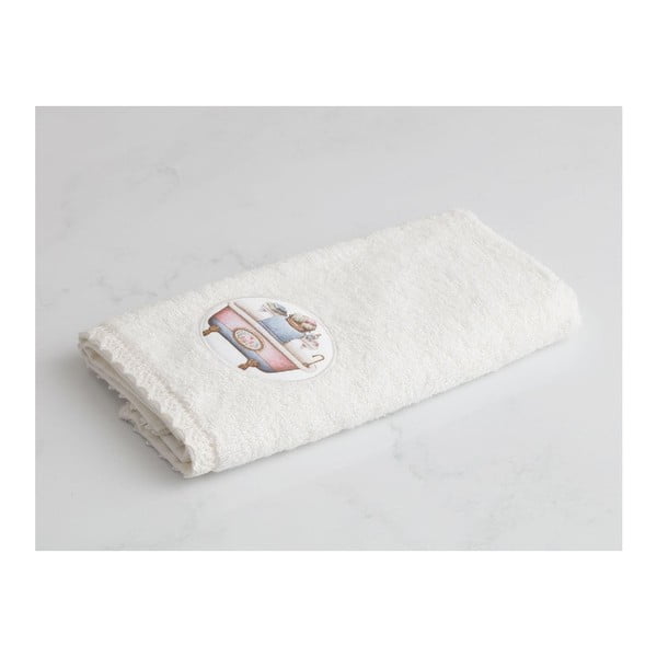 Krémově bílý bavlněný ručník Madame Coco, 30 x 46 cm