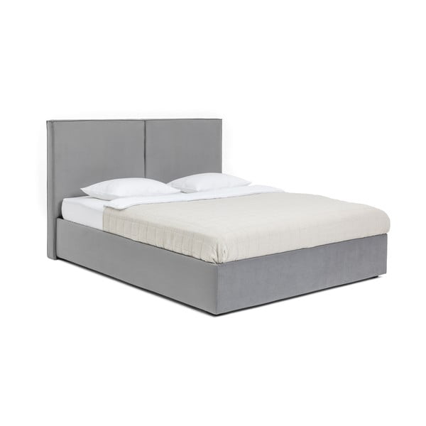 Hall polsterdatud kaheinimesevoodi koos madratsi, voodipõhja ja panipaigaga 160x200 cm Thessa Bold - Bonami Selection-image-3