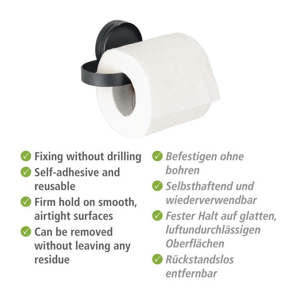 Must Static-Loc® tualettpaberi hoidja Pavia - Wenko-image-3
