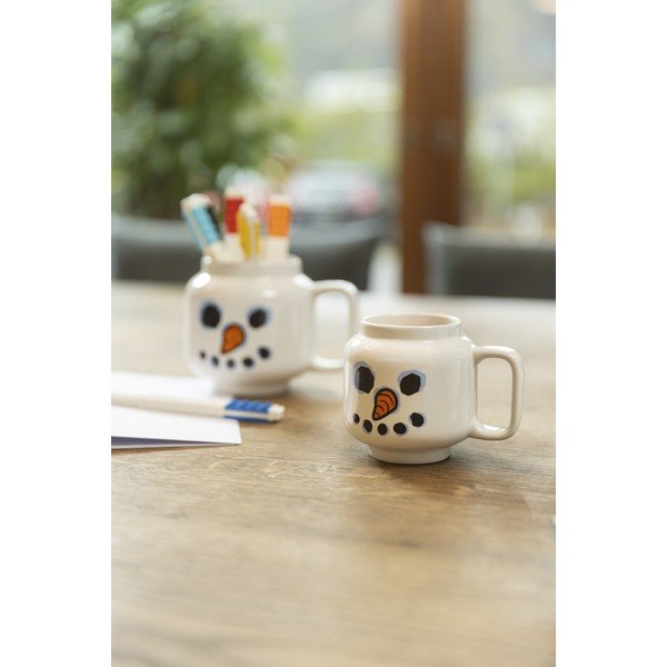 Valge keraamiline laste lattekruus, 530 ml Snowman – LEGO®-image-1