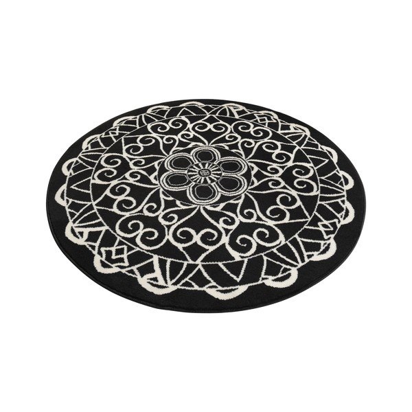 Must vaip Capri, ø 140 cm Mandala - Zala Living-image-3