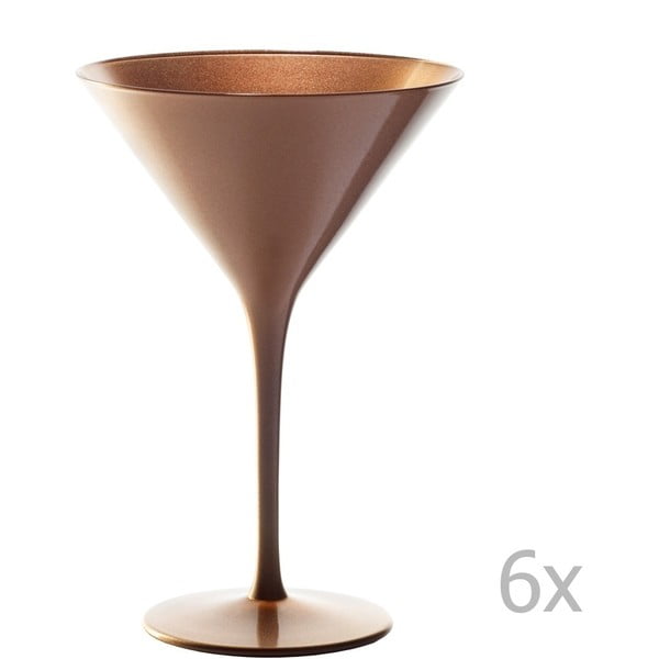 Sada 6 bronzových sklenic na koktejly Stölzle Lausitz Olympic Cocktail, 240 ml