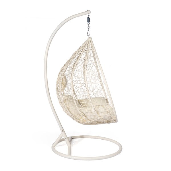 Kreemjas valge rippuv tehisrotangist tugitool Noela - Bonami Selection-image-2