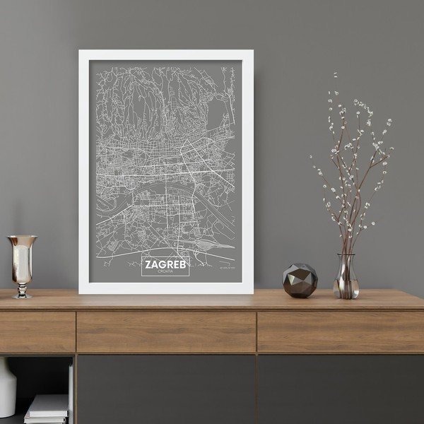 Plakat raamis 40x55 cm Zagreb - Wallity-image-1