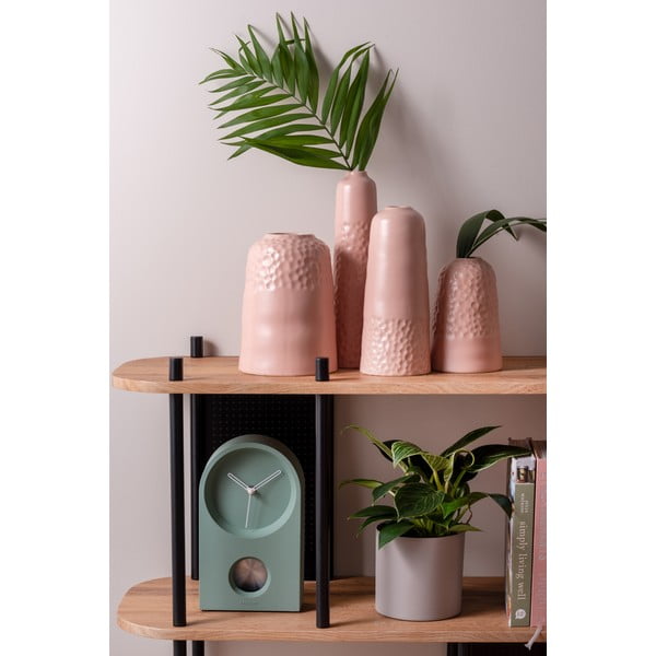 Roosa keraamiline vaas Nikerdatud, kõrgus 18,5 cm - PT LIVING-image-1