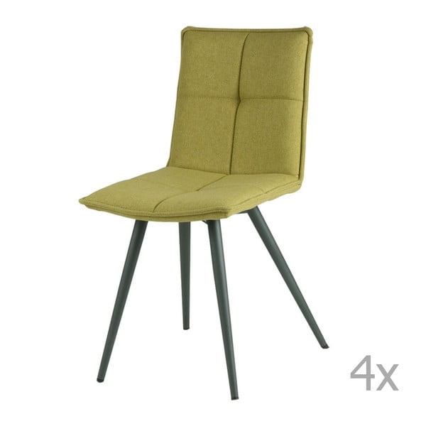 Sada 4 zelených jídelních židlí sømcasa Zoe