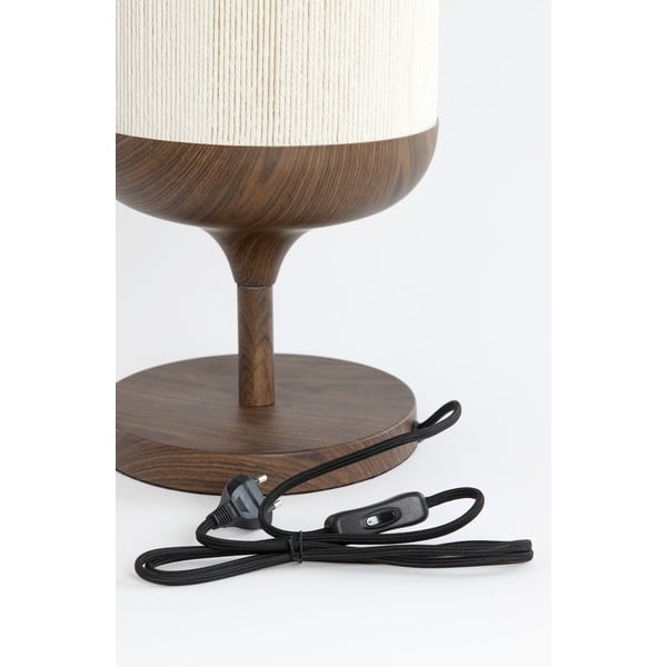 Tumepruun laualamp tekstiilist varjuga (kõrgus 50 cm) Dania - Light & Living-image-4