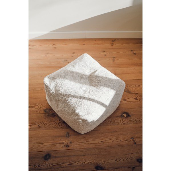 Bouclé kangast beež pouf Keno - noo.ma-image-2