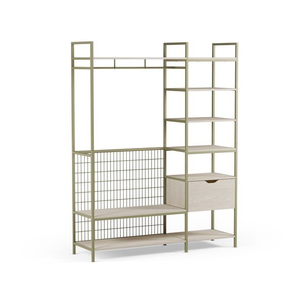 Roheline avatud terasest riidekapp 140x179.5x40 cm Amara - Marckeric-image-4