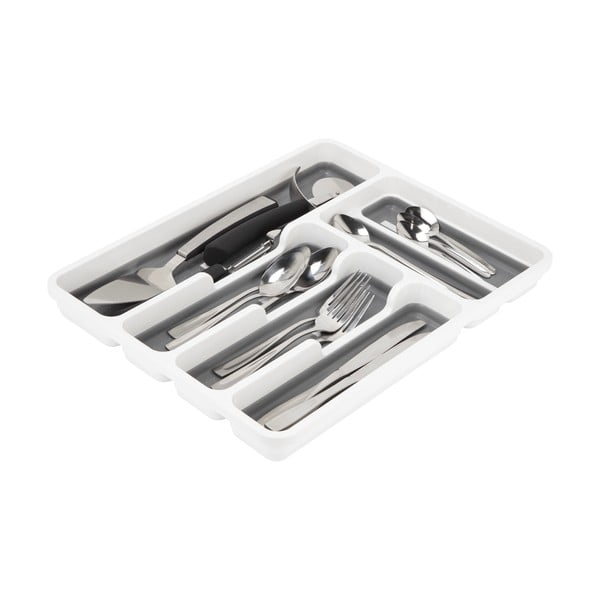 Hall ja valge libisemisvastane söögiriistade korraldaja - Addis-image-1