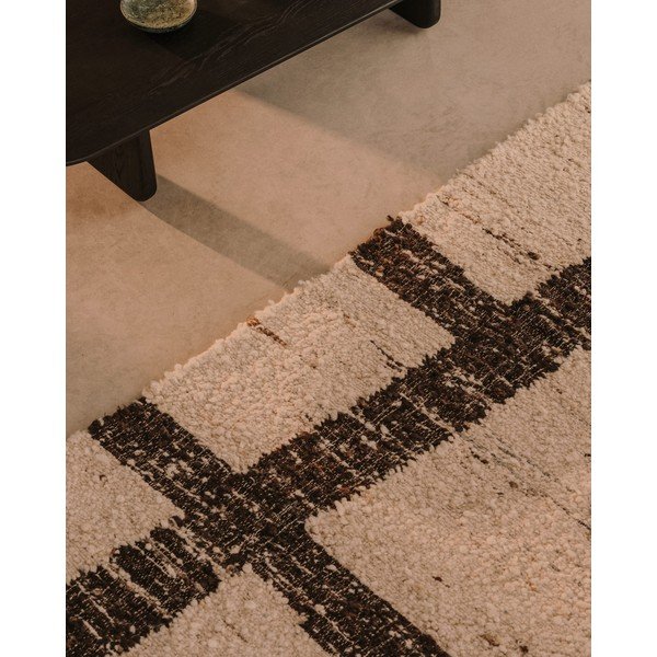 Kreem kahepoolne villane vaip 160x230 cm Hadin - Kave Home-image-2