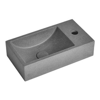 Tumehall betoon väike vannitoa valamu  40x22 cm Crest – Sapho