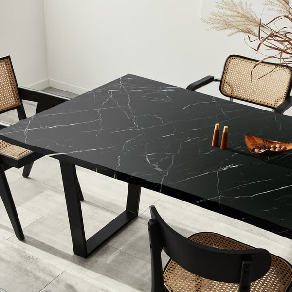 Kleebis mööblile 200x60 cm Black and White Marble - Ambiance