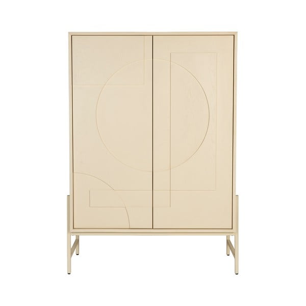 Kreem tammespoonist kapp 100x140x45 cm Faces - Zuiver