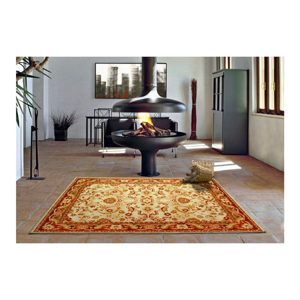 Oranžovobéžový koberec Universal Madras, 133 x 190 cm