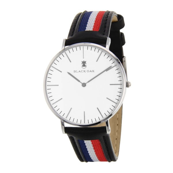 Černé pánské hodinky Black Oak Stripe Tricolor