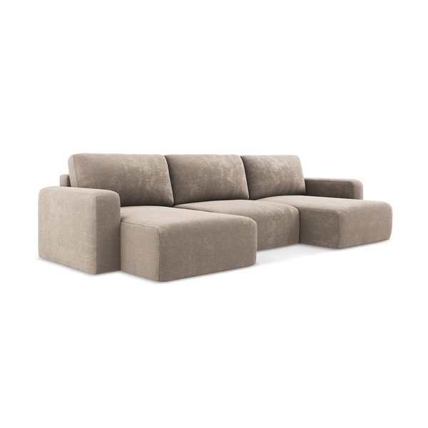 Beež šenilldiivanvoodi/panipaigaga nurgadiivan (U-kujuline) Kona - Makamii-image-2