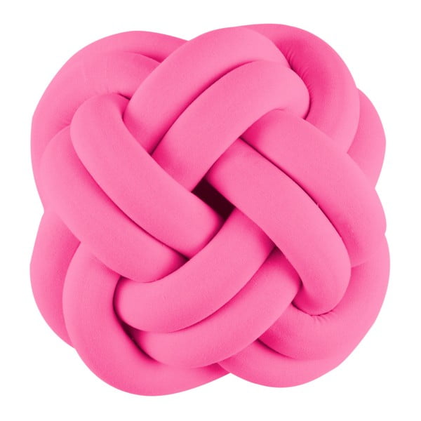 Malý růžový polštář/puf Knotty Knots Simple