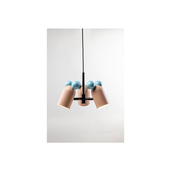 Helesinine-roosa rippvalgusti metallist varjuga Mouse II - GTV-image-2