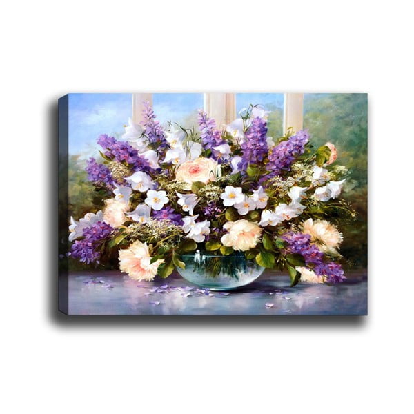 Maal, 70 x 50 cm Purple Flowers - Tablo Center