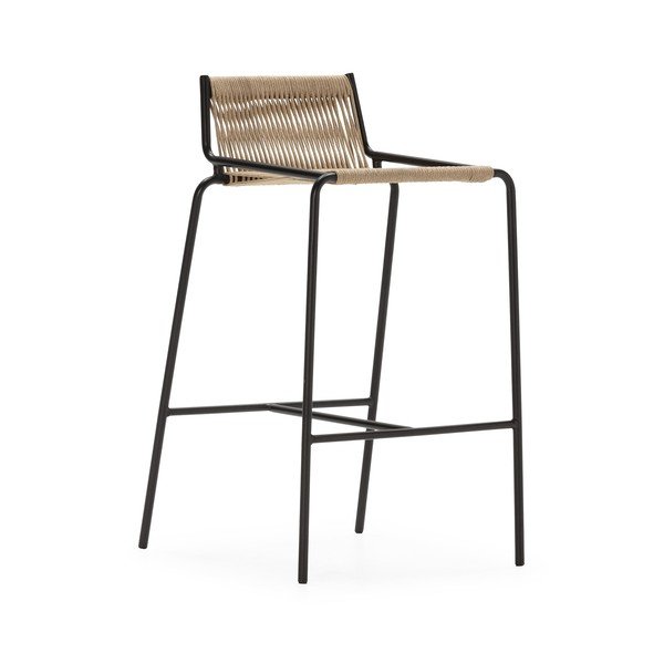 Beež metallist baaritool (istme kõrgus 65 cm) Emily - Marckeric