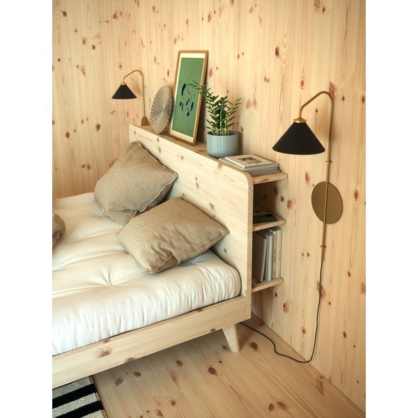 Pruun kaheinimesevoodi männipuidust, riiulidega 160x200 cm Retreat - Karup Design-image-4