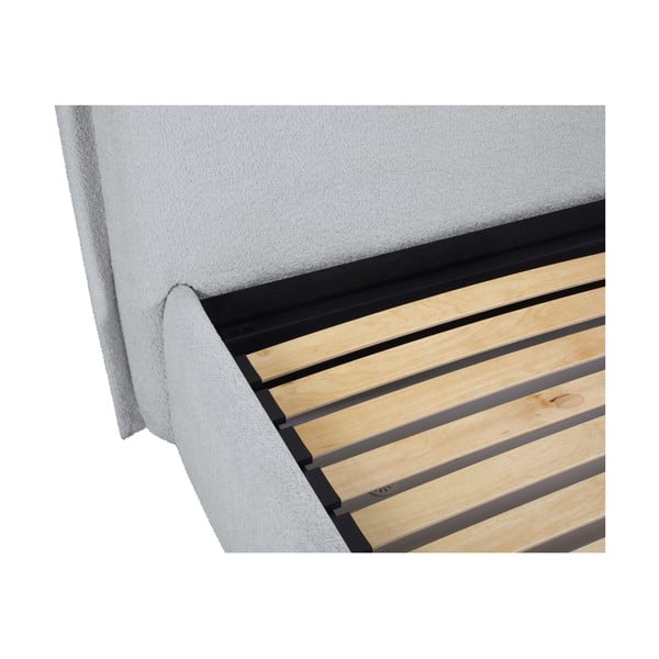 Hall polsterdatud kaheinimesevoodi koos voodipõhja ja panipaigaga 180x200 cm Armie - Milo Casa-image-4