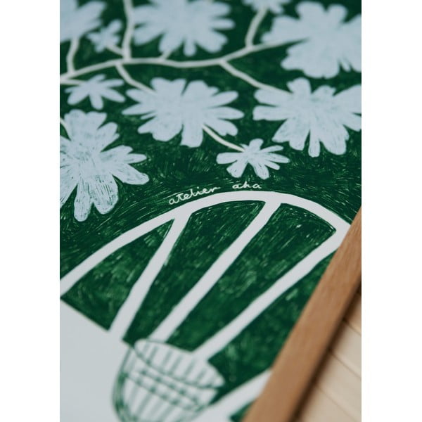 Plakat 30×40 cm Blue Flowers & Red Wine – The Poster Club-image-2