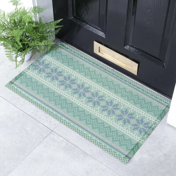 Matt taaskasutatud plastist 40x70 cm Fair Isle - Artsy Doormats-image-1