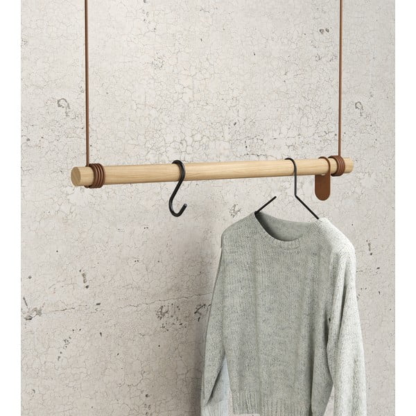 Tammepuidust seinale kinnitatav riidenagi 80x200x4 cm Swing M - LIND DNA-image-2