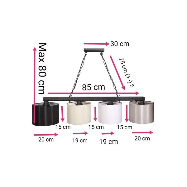 Rippvalgusti 30x85 cm 4 - Magenta Home-image-2